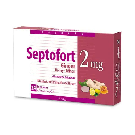 Septofort Ginger Honey Lemon 2 Mg Lozenges 24 pcs