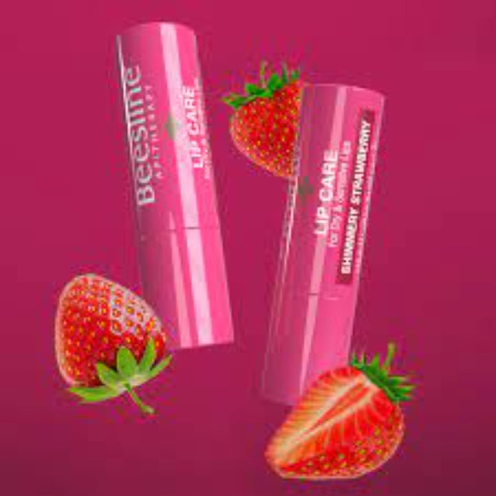 Beesline Lip Care Shimmery Strawberry 4Gm