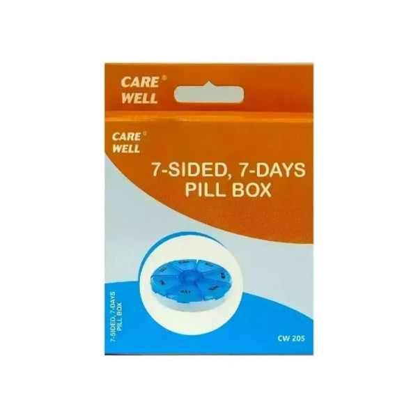 Care Well 7 Sided, 7 Days Pill Box CW 205