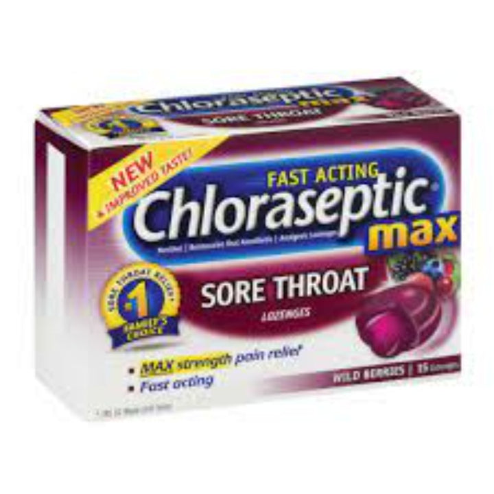 Chloraseptic Max Wild Berries Loz. 18'S