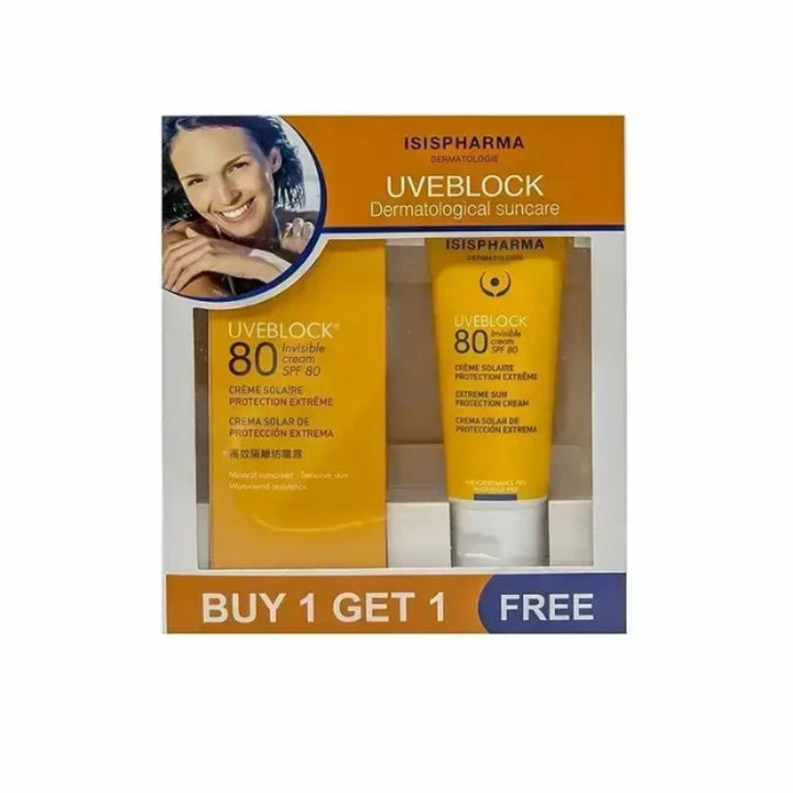 Isis Uveblock SPF 80 Invisible Cream Offer BOGOF