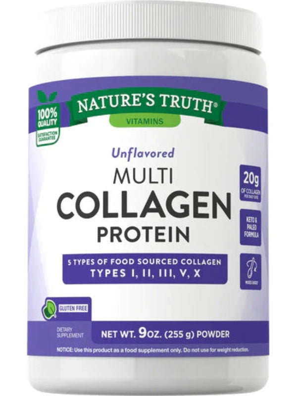 Nature's Truth Unflavored Multi Collagen Protein Powder 255 g