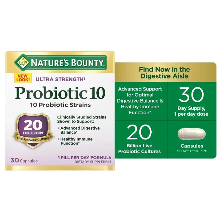 Natures Bounty Ultra Probiotic 10 Caps 30'S 30924