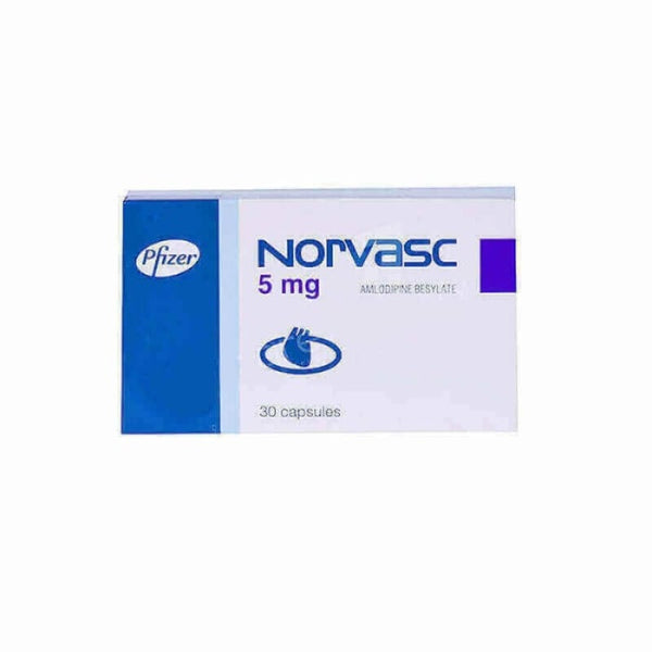 Norvasc Capsules 5Mg 30's