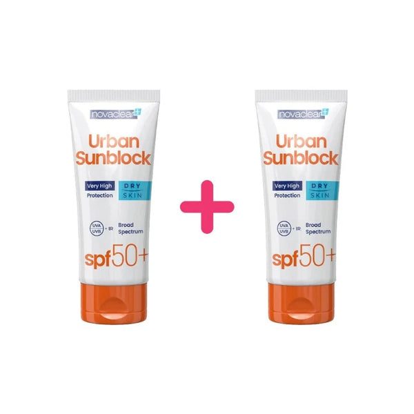 Novaclear Urban Sunblock SPF 50+ Dry Skin 40Ml 1+1 free