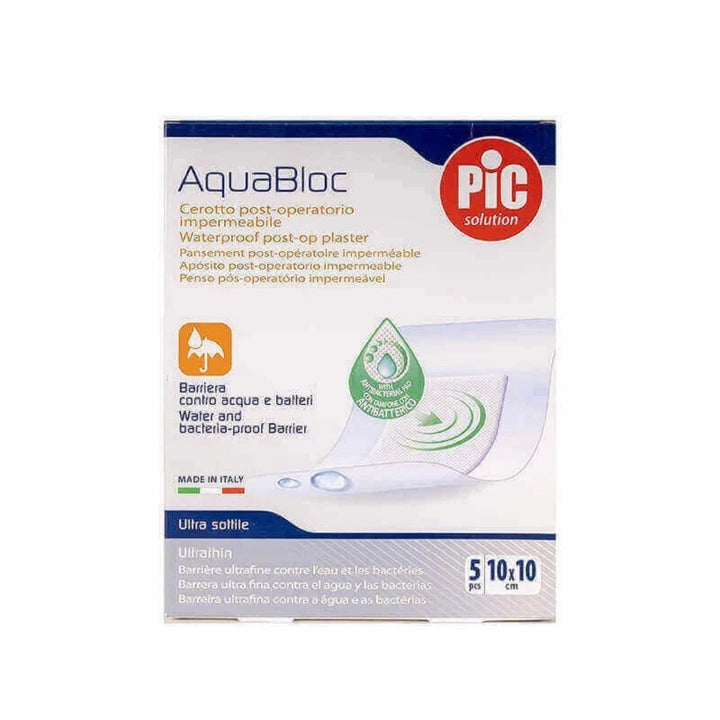 Pic Aqua Bloc Sterile Plaster 10*10cm 5'S