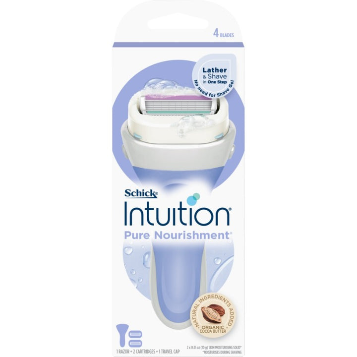 Schick Intuition Pure Nourishment Razor 1 Pc + 2 Cartridges