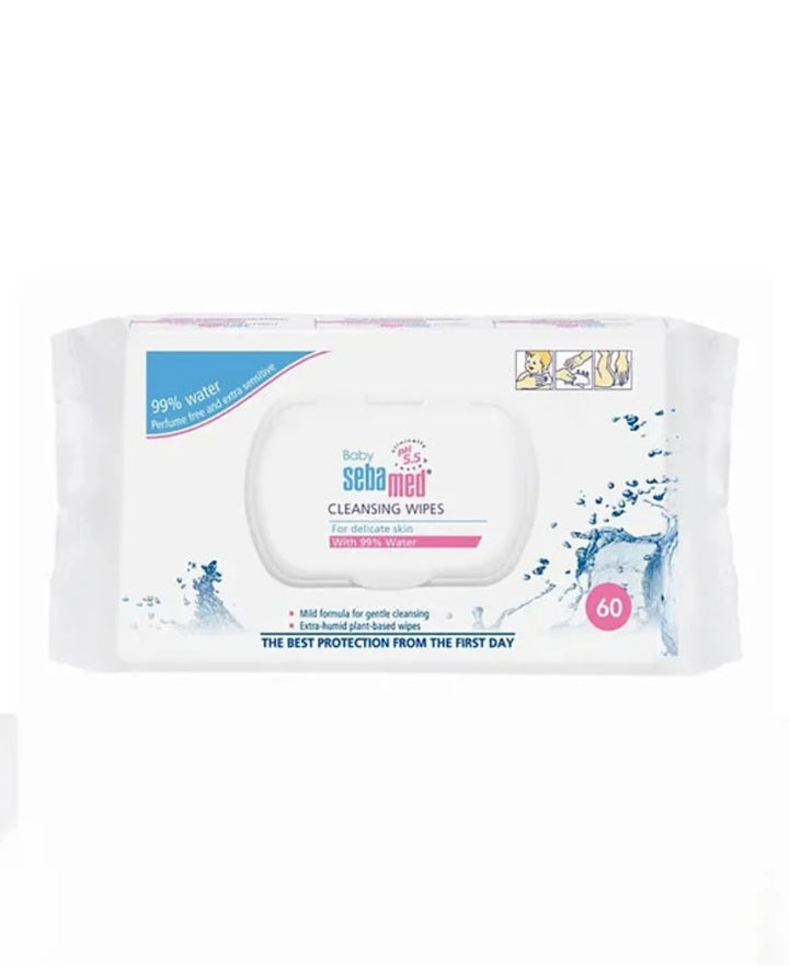 Sebamed Baby Cleansing Wipes With 99% Water 60 Pcs