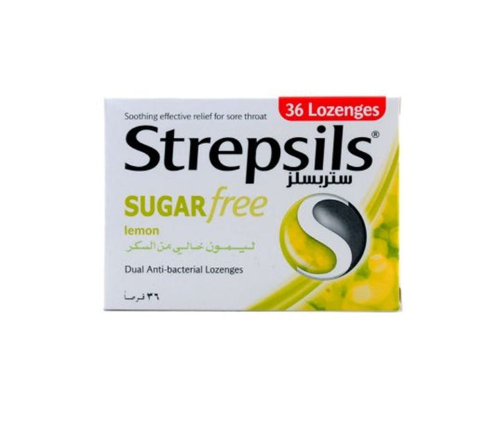 Strepsils Lemon Sugar Free Lozenges 36'S