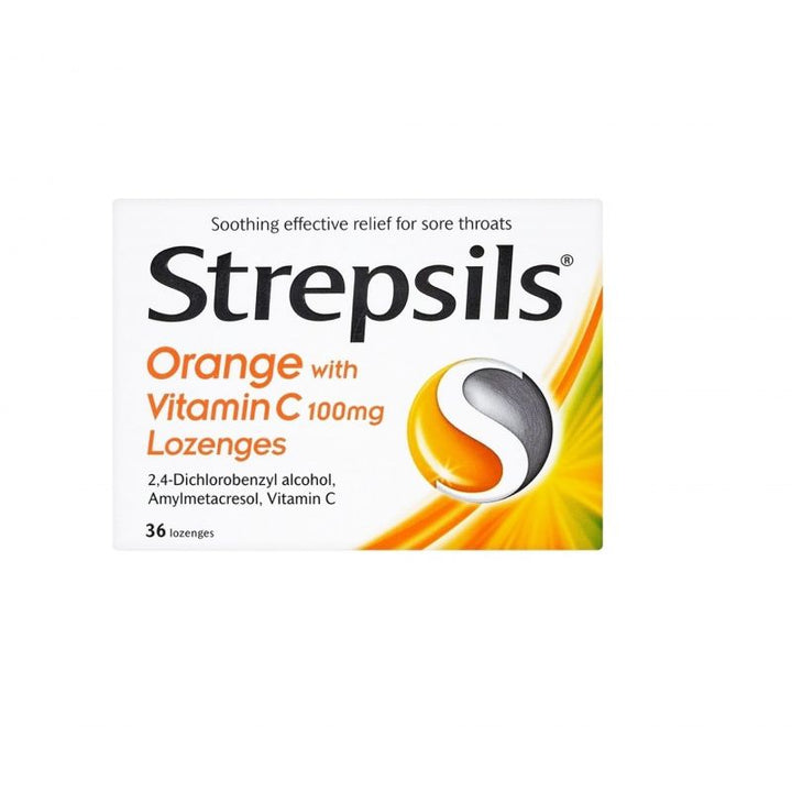 Strepsils Orange With Vitamin C 36 Lozenges