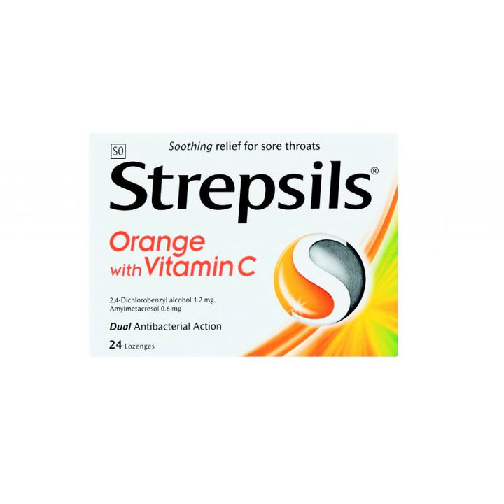 Strepsils Orange With Vitamin C Lozenges 24'S