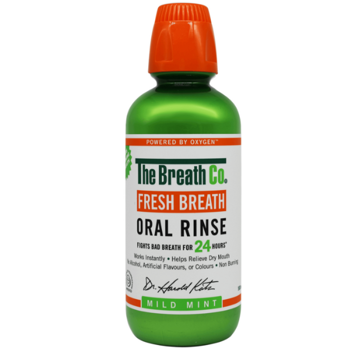 The Breath Co Fresh Breath Oral Rinse Mild Mint 500ml TB001