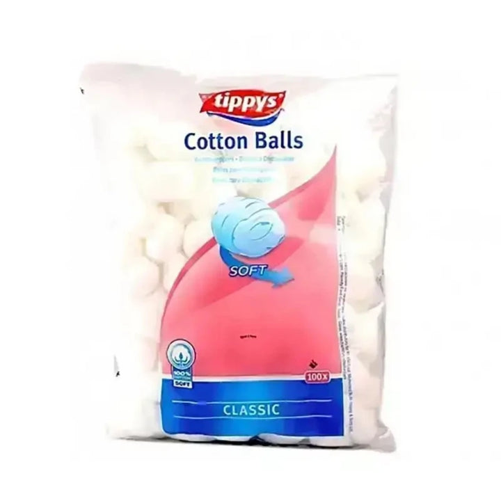 Tippys White Cotton Balls 100 Pcs