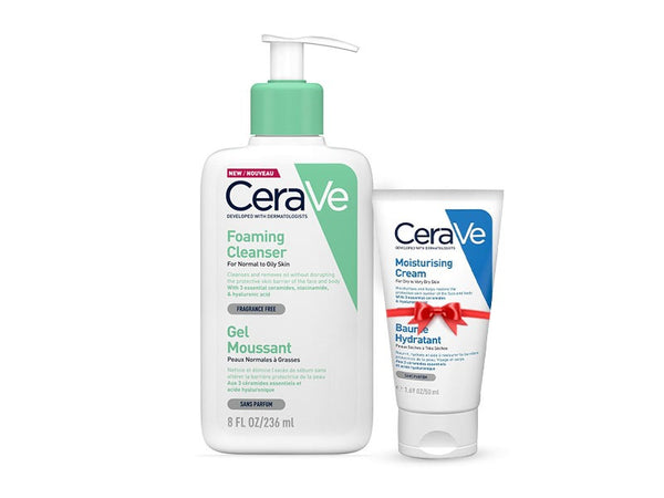 Cerave Foaming Cleanser 437 ml+ Cerave Moisturizing Cream  50 Ml