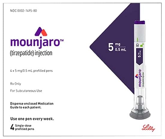 Mounjaro 5Mg/0.5Ml Injection Pre-Fill Pen 4 Pieces